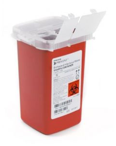 1 Quart Red Container - Locking Hinged Lid