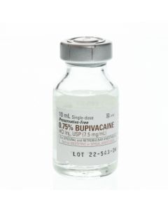 Bupivacaine Injectable 0.75%, 10mL - Preservative Free