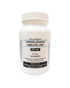 Ciprofloxacin 500mg - 100 Tablets