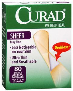 Adhesive Bandages - Sheer 0.75" x 3"
