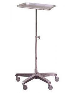 Instrument Tray / Mayo Stand - Adjustable Stainless Steel, 19.25" x 12.62" x 0.75 "