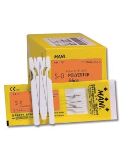 Suture 5-0, polyester 45cm - 1/4 curve with dia spatula