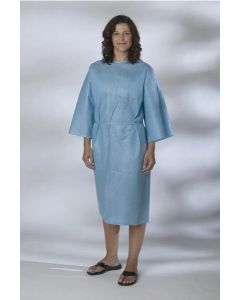 Medline patient gown - blue, size large
