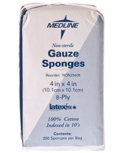 Gauze Pads - Medline 8 Ply, 4" x 4"