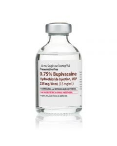 Bupivacaine Injectable 0.75%, 30mL - Preservative Free