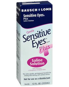 Sensitive Eyes Plus Saline Solution, 12 oz.