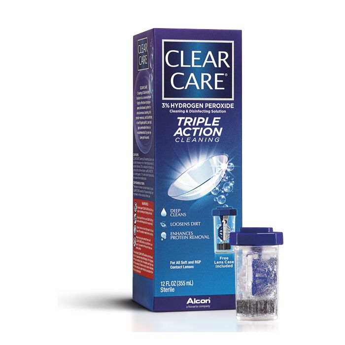 Clear Care Triple Action Contact Lens Solution, 12 oz.