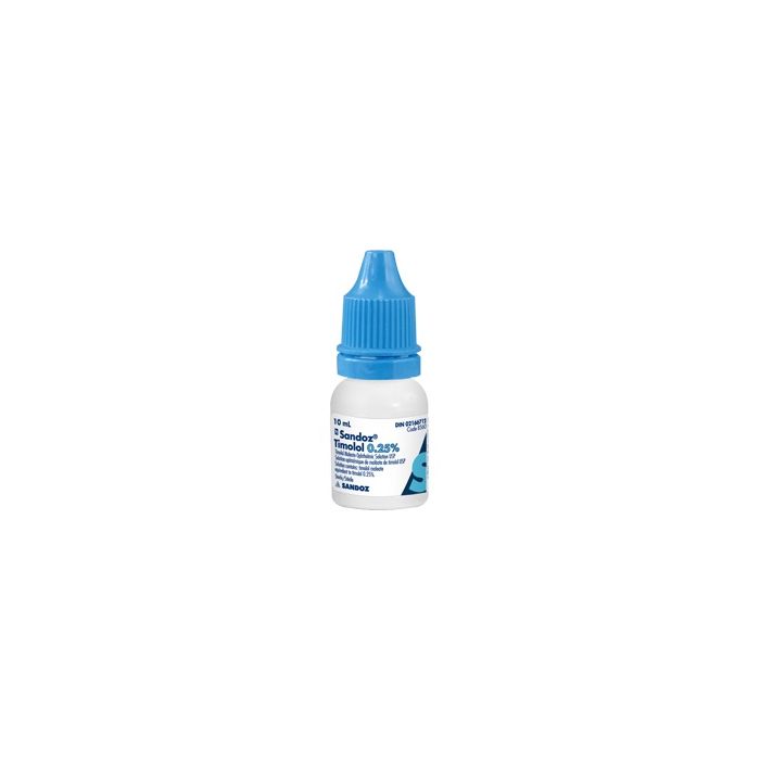 Timolol Drops 0.25, 10mL Agents Ophthalmic Pharmaceuticals