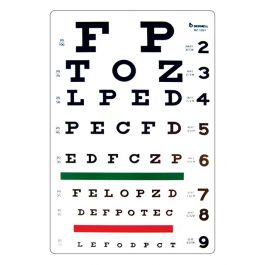 snellen eye chart 20 feet 9 x 14