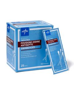3 Pack 4" Povidone-Iodine Swabsticks - Medline Antiseptics