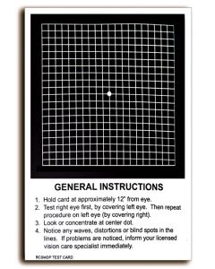 Amsler Grid Magnet - Near, 5" x 8" Eye Charts & Visual Tests