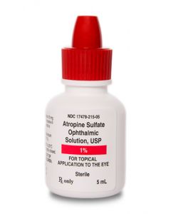 Atropine Sulfate Drops 1%, 5mL Dilating Drops