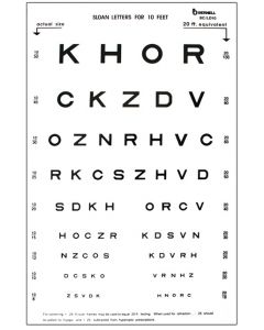 eye charts visual tests reusable clinical supplies clinical
